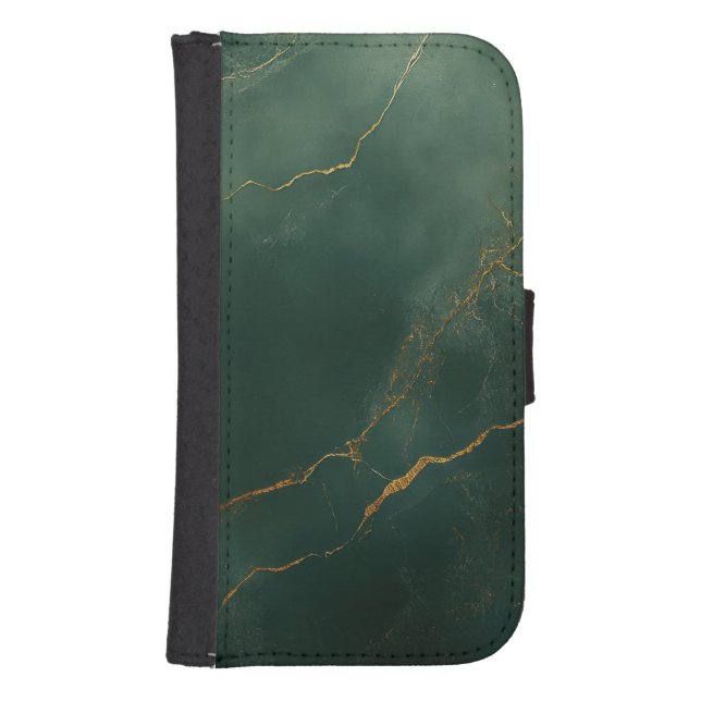 Elegant blue marble stone Wallet Case (Front)