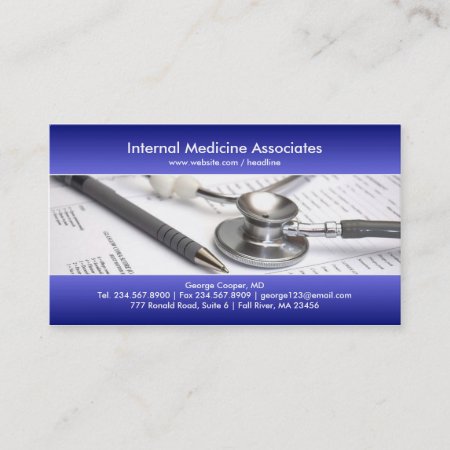 Elegant Blue Medical Business Card