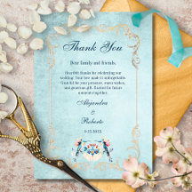 Elegant Blue Mexican Baroque Hummingbird Wedding