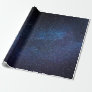 Elegant Blue Milkyway Galaxy Texture Wrapping Paper