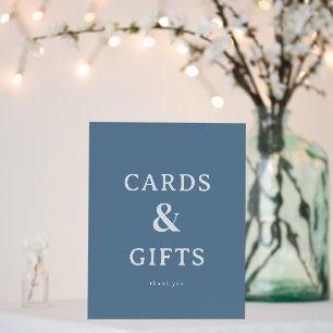 Elegant Blue Minimalist Gratitude Sign