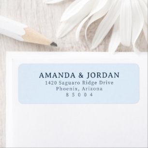 Elegant Blue Minimalist Label