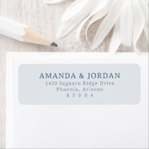 Elegant Blue Minimalist Label