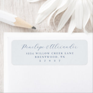 Elegant Blue Minimalist Label