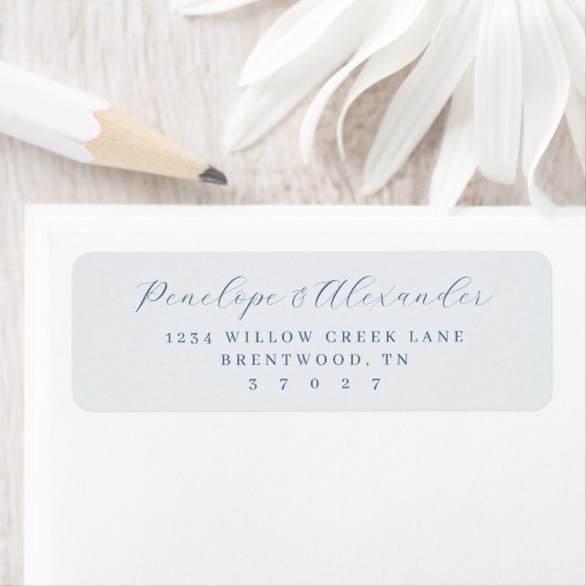 Elegant Blue Minimalist Label (Insitu)