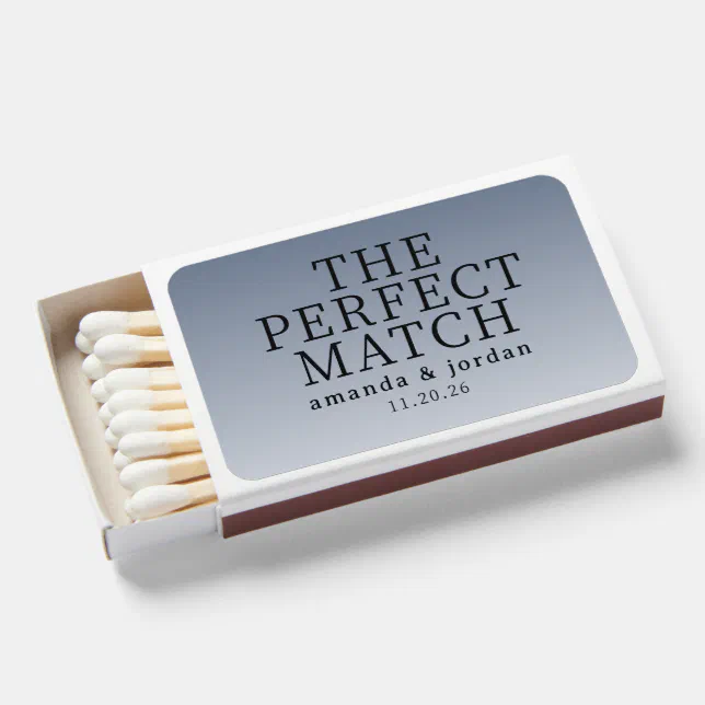 Nice Matchboxes Elegant Blue Minimalist Matchbox Matchboxes | Zazzle
