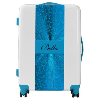 Elegant Blue Music Notes Design Luggage by UROCKDezineZone at Zazzle