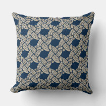Elegant Blue Navy Knotwork Vintage Pattern
