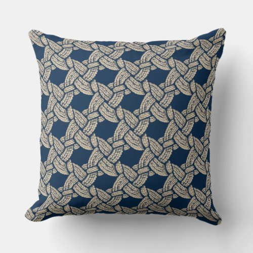 Elegant Blue Navy Knotwork Vintage Pattern