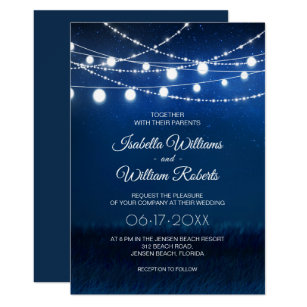 starry night invitations zazzle invite bright