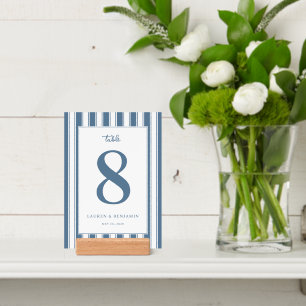 Elegant Blue Numbered Table Sign Holder
