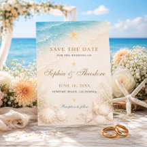 Elegant Blue Ocean Starfish Wedding