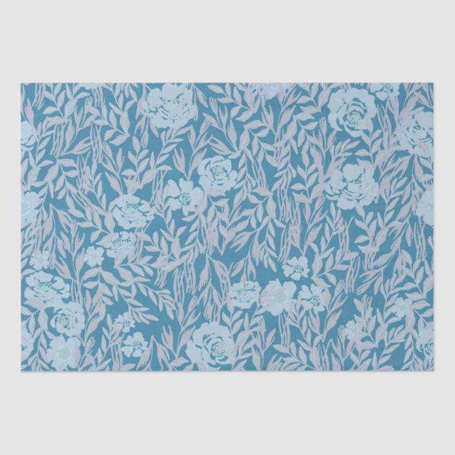 Elegant Blue on Blue All Occasion Tissue Paper (Front)