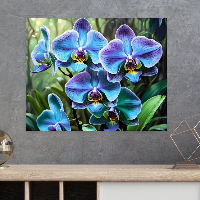 Elegant Blue Orchids in Full Bloom Acrylic Print (Creator Uploaded)