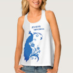 Elegant Blue Peacock Tank Top<br><div class="desc">From our Elegant Blue Peacock Wedding Suite Collection, here's one more idea for a wedding party gift for your ladies. A Racerback Tank Top that you can personalize with their name and title/role in your wedding party! You can dress it up or down (and even pair it up with the...</div>