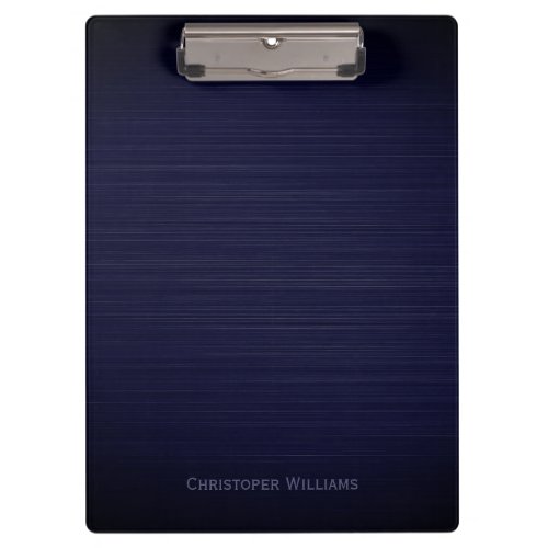 Elegant blue perforated metal personalized clipboard