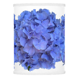 Elegant blue periwinkle floral hydrangeas lamp shade