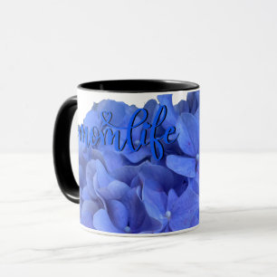 Elegant Blue periwinkle floral hydrangeas Mug