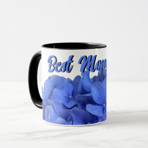 Elegant Blue periwinkle floral hydrangeas Mug