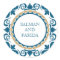 Elegant Blue Persian Mosaic Wedding Envelope Seal