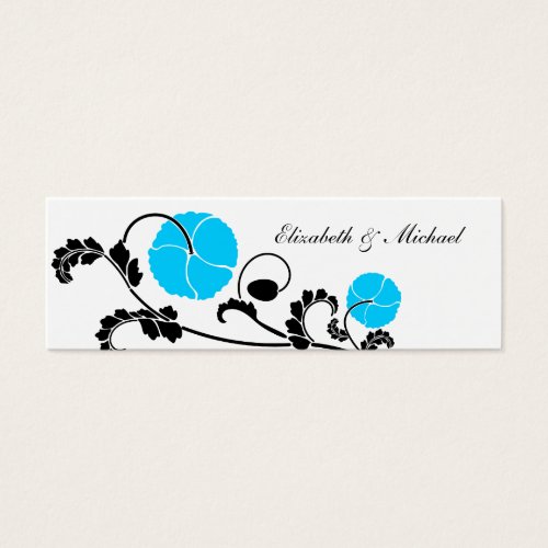 Elegant Blue Poppy Gift Registry Cards Business Card