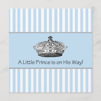 Elegant Blue Prince Baby Boy Shower Invitation by BabyCentral at Zazzle