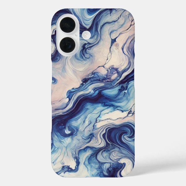 Elegant Blue & Purple Abstract Phone Case ✨ (Back)