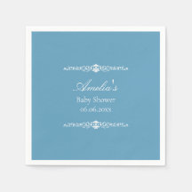 Elegant Blue Regency Style Baby Shower