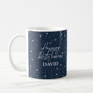 Elegant blue Retirement keepsake Coffee Mug