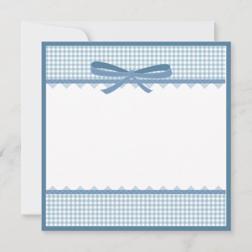 Elegant Blue Ribbon I Thank You, Boy Desk Gift Note Card