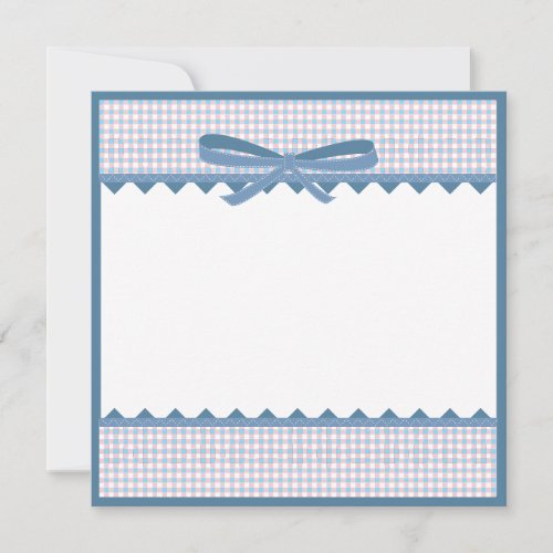 Elegant Blue Ribbon I Thank You, Boy Desk Gift Note Card