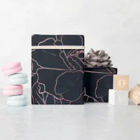 Elegant copper rose gold Christmas tree pattern Wrapping Paper