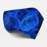 Elegant Blue Roses Blue Flowers Blue Floral Tie at Zazzle