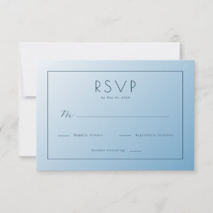 Elegant Blue RSVP Card