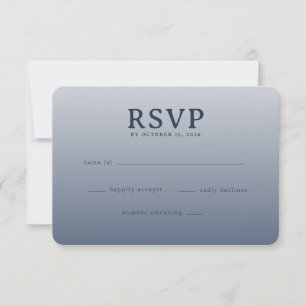 Elegant Blue RSVP Card