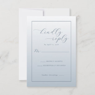 Elegant Blue RSVP Card