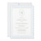 Elegant Blue & Sage Monogram Wedding Invitation