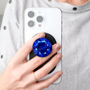 Elegant Blue Sapphire Gemstone PopSocket