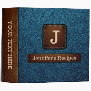 Elegant Blue sapphire Leather Look 3 Ring Binder