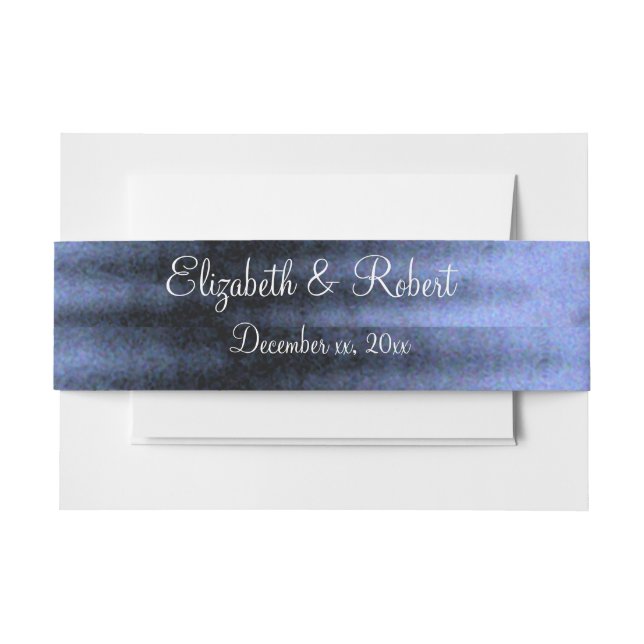 Elegant Blue Satin Ribbon Custom Belly Band (Front Example)