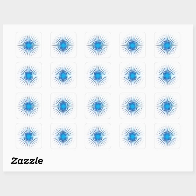 Elegant Blue Serenity   Square Sticker (Sheet)
