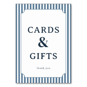 Elegant Blue Serif Gratitude Card