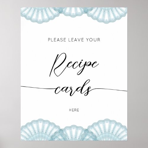 Elegant Blue Shell  leave your recipe card here  Poster
