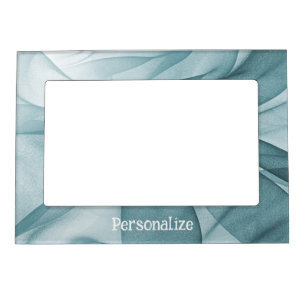 Elegant Blue Silk Wave Pattern Picture Frame