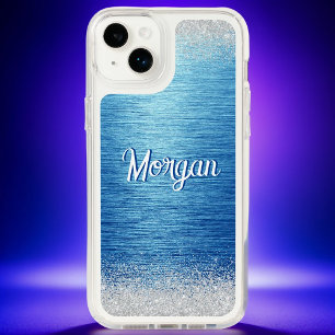 Elegant Blue Silver Modern Personalized Speck iPhone 14 Plus Case