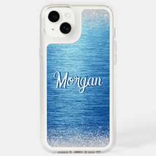 Elegant Blue Silver Modern Personalized Speck iPhone 14 Plus Case