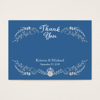 Elegant Blue & Silver Wreath Monochromatic Wedding