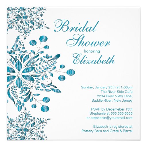 Winter Bridal Shower Invitation Wording 9