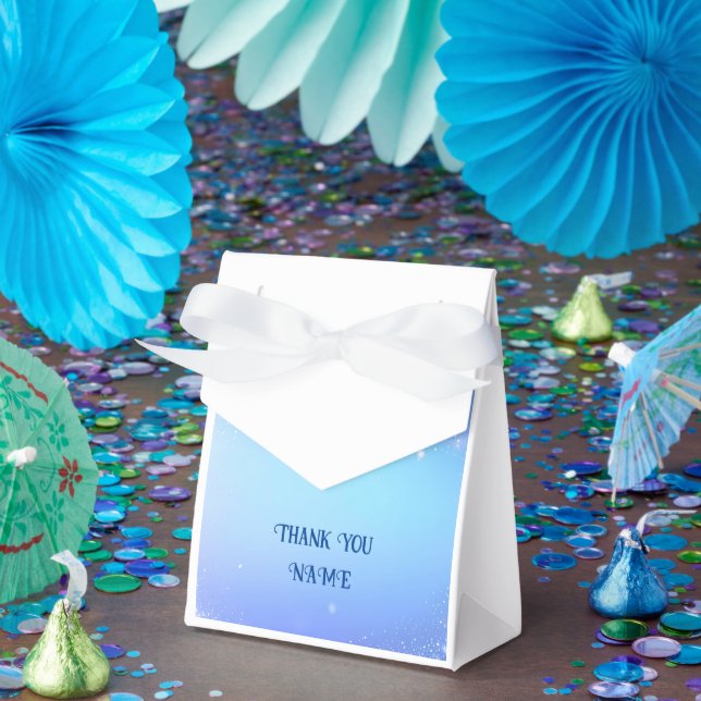 Elegant Blue Sparkle Design for Wedding Invites & Favor Boxes (Party)