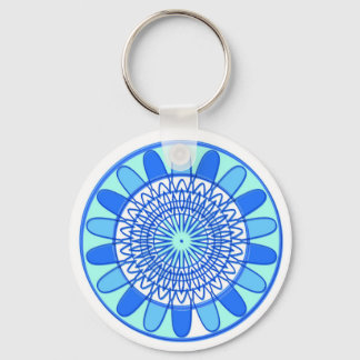 Elegant Blue Sparkle Jewel Design Keychain